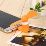 Wholesale Micro USB Android V8V9 Portable Cell Phone Mini Electric Cooling Fan (Orange)